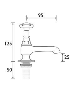1901 Basin Taps Chrome