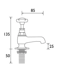 1901 Bath Taps Chrome