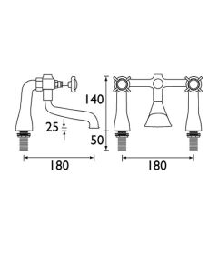 1901 Bath Filler Chrome
