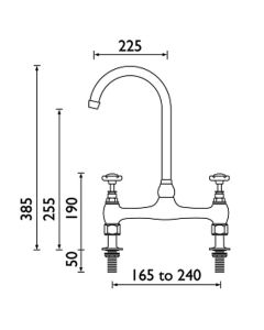 1901 Bridge Sink Mixer