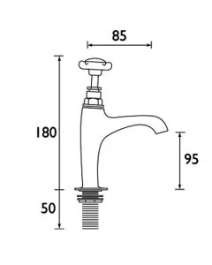 1901 High Neck Pillar Taps