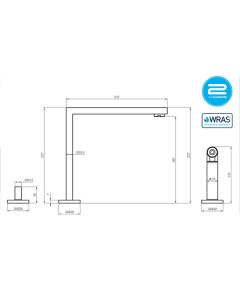 Novanta 4 Hole Sink Mixer inc. Hand Spray Chrome
