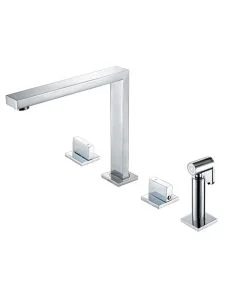 Novanta 4 Hole Sink Mixer inc. Hand Spray Chrome