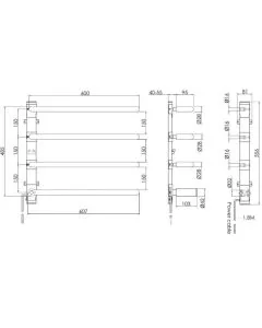 Obi Electric Bar Towel Rail Brushed Bronze