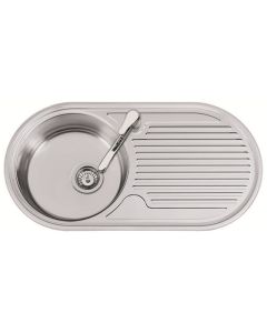 Oboe Satin Single bowl and Drainer Stainless Steel