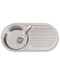 Oboe Satin Single bowl and Drainer Stainless Steel