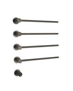 Onyx Electric Bar Towel Rail Brushed Black