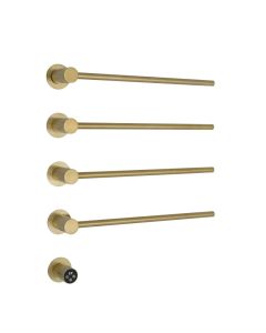 Onyx Electric Bar Towel Rail Brushed Brass