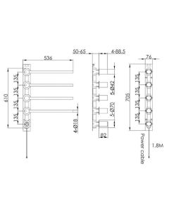 Onyx Electric Bar Towel Rail Stainless Steel