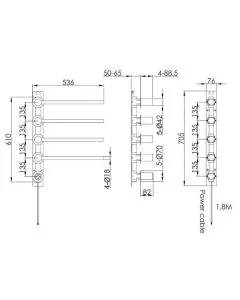 Onyx Electric Bar Towel Rail Stainless Steel