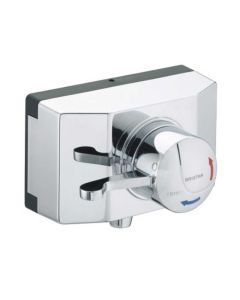 OPAC Thermostatic Exposed Shower Valve with Chrome Lever and Shroud