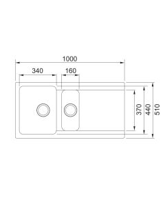 Franke Orion (OID 651) 1.5 Bowl Inset Sink Polar White