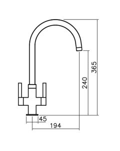 Pico Monobloc Sink Mixer Chrome