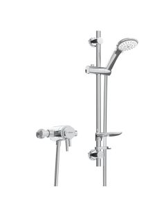 Prism Exposed Sequential Chrome Shower Valve with Adjustable Riser Kit