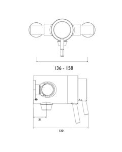 Prism Exposed/Concealed Dual Control Shower