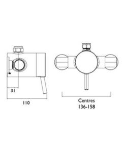 Prism Exposed Sequential Chrome Top Outlet Shower Valve