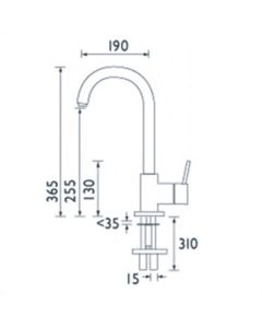 Prism Monobloc Sink Mixer