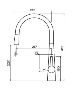 Porrima Mono Pull Out Sink Mixer Brushed Nickel