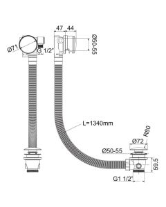 Mike Pro Bath Filler Click Clack Waste