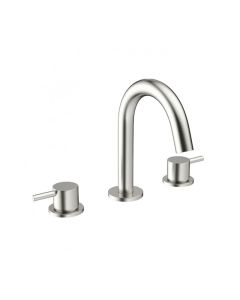 Crosswater Mike Pro 3 Hole Basin Mixer Brushed SS Effect