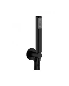 Designer Wall Outlet With Handset And Hose Matt Black
