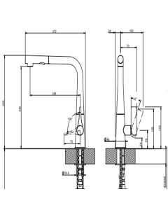 Proton Sink Mixer With Pull Out Spray Brushed Nickel