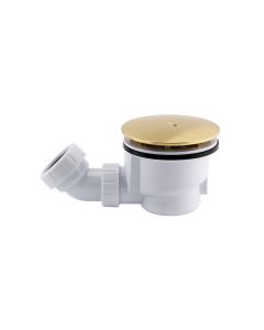 90mm Brass Fastflow Shower Waste with Angled Connector