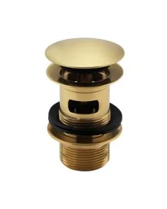 Basin Clicker Waste Slotted Brushed Brass