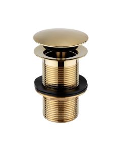 Basin Clicker Waste Unslotted Brushed Brass