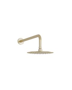 200mm Round Head & 400mm Wall Arm Brushed Brass
