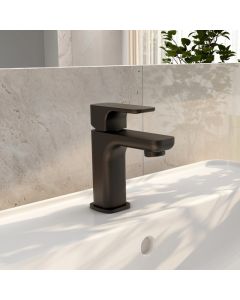 Flite Basin Mixer With Clicker Waste Matt Black