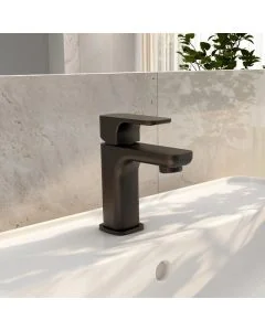 Flite Basin Mixer With Clicker Waste Matt Black