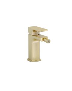 Flite Bidet Mixer With Clicker Waste Brushed Brass
