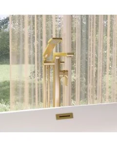 Flite Floor Mounted Bath Shower Mixer Brushed Brass
