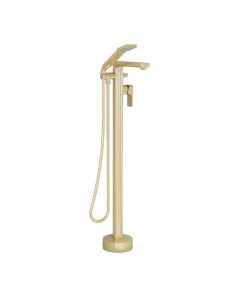 Flite Floor Mounted Bath Shower Mixer Brushed Brass