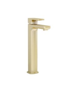 Flite Tall Basin Mixer With Clicker Waste Brushed Brass