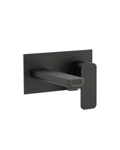 Flite Wall Mounted Basin Mixer Matt Black