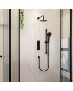 Ravine 3 Handle 2-Way Recessed Shower Valve Kit Matt Black