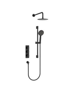 Ravine 3 Handle 2-Way Recessed Shower Valve Kit Matt Black
