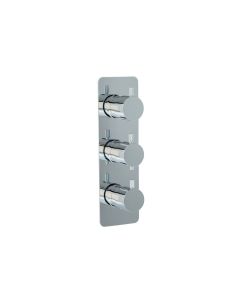 Ravine 3 Lever 3-Way Thermostatic Shower Valve Chrome