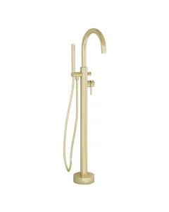 Ravine Floor Standing Bath Shower Mixer Brushed Brass