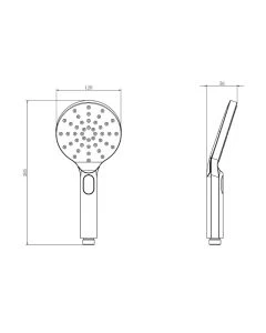 Ravine Multifunction Handset Chrome