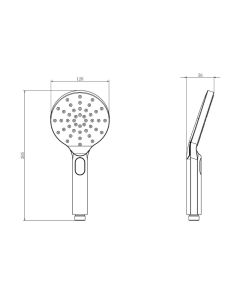 Ravine Multifunction Handset Brushed Brass