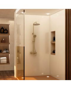 Ravine Dual Outlet Bar Valve Riser Rail Kit Brushed Brass