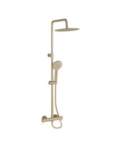 Ravine Dual Outlet Bar Valve Riser Rail Kit Brushed Brass