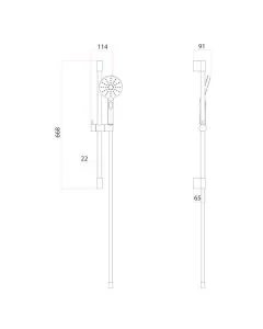 Ravine Slide Rail Kit Brushed Brass