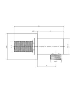 Round Wall Outlet Elbow Matt Black