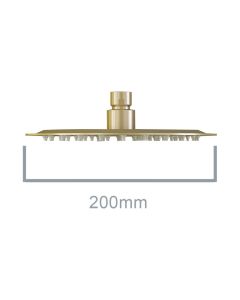 200mm Round Head & 400mm Wall Arm Brushed Brass
