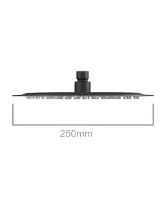 Slimline Round 250mm Showerhead Matt Black