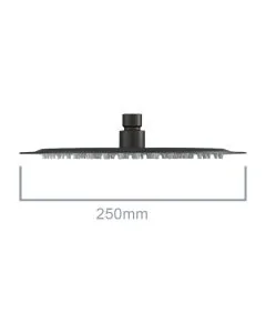 Slimline Round 250mm Showerhead Matt Black